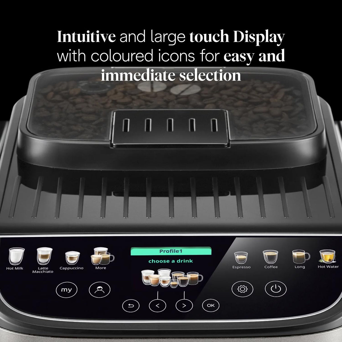De'Longhi Magnifica Evo Next - Automatic Coffee Machine 13 Drinks Titanium