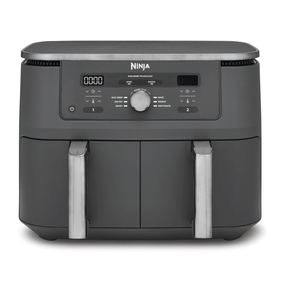 Ninja MAX Dual Zone 9.5L Air Fryer, 2 Drawers, Gunmetal DZ400UK