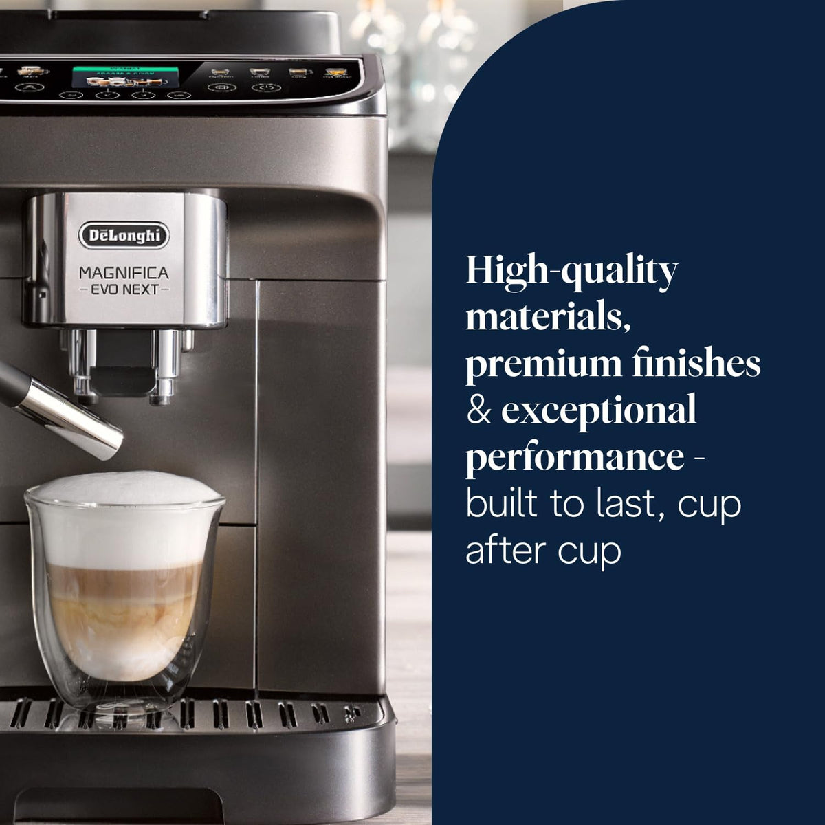 De'Longhi Magnifica Evo Next - Automatic Coffee Machine 13 Drinks Titanium