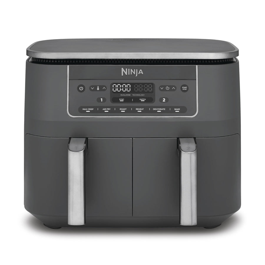 Ninja Dual Zone 6-in-1 7.6L Air Fryer, 2 Drawers, Gunmetal DZ300UK